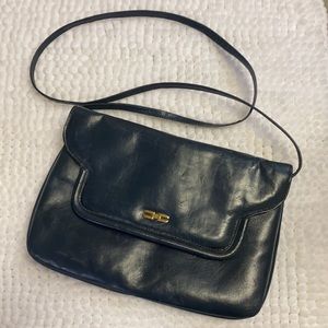 Vintage Blue Leather Purse